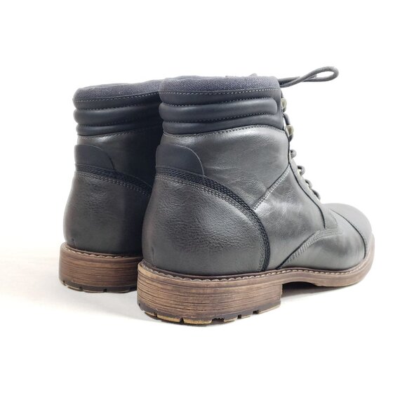 Sonoma Sheldon Mens 10.5 Wide Grey Ankle Boots With Lace-Up Closure & Padded - Picture 4 of 9